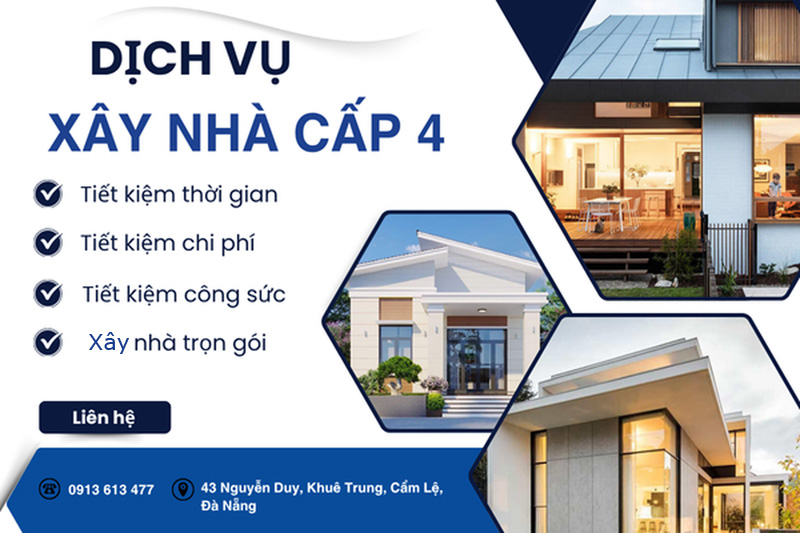 Dịch vụ X&acirc;y nh&agrave; cấp 4 tại Đ&agrave; Nẵng trọn g&oacute;i của HNDC